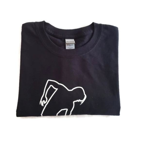 Gildan Men's Graphic Black Tee Short Sleeve Urban Large - Picture 3 of 6